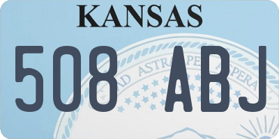 KS license plate 508ABJ