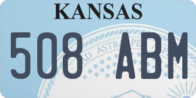 KS license plate 508ABM