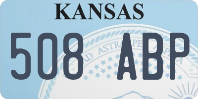 KS license plate 508ABP