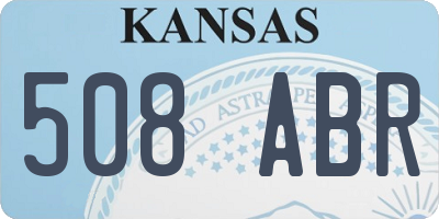KS license plate 508ABR