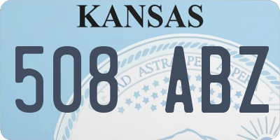 KS license plate 508ABZ