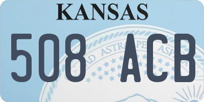 KS license plate 508ACB