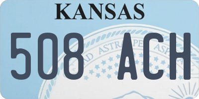 KS license plate 508ACH