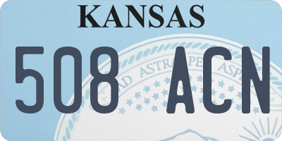 KS license plate 508ACN