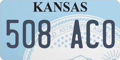 KS license plate 508ACO