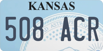KS license plate 508ACR