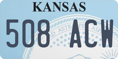 KS license plate 508ACW