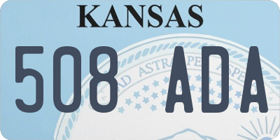 KS license plate 508ADA
