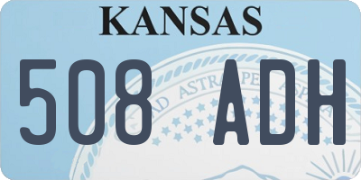 KS license plate 508ADH
