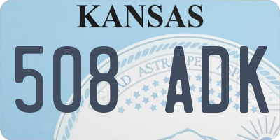 KS license plate 508ADK
