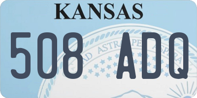KS license plate 508ADQ