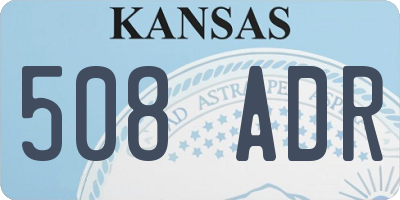 KS license plate 508ADR