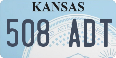 KS license plate 508ADT
