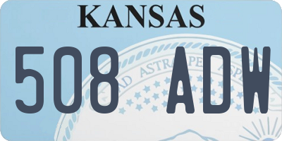 KS license plate 508ADW