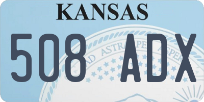 KS license plate 508ADX