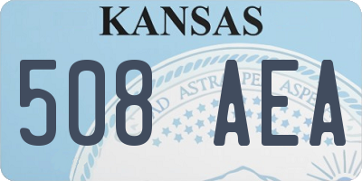 KS license plate 508AEA