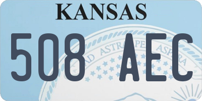 KS license plate 508AEC