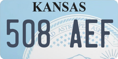 KS license plate 508AEF