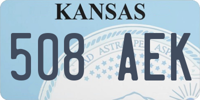 KS license plate 508AEK