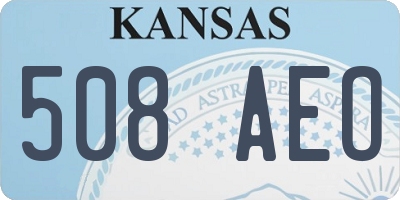 KS license plate 508AEO