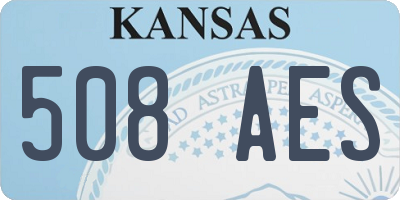 KS license plate 508AES