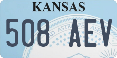 KS license plate 508AEV