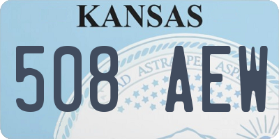 KS license plate 508AEW