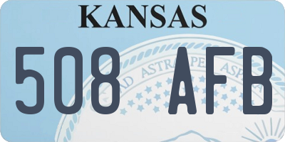 KS license plate 508AFB