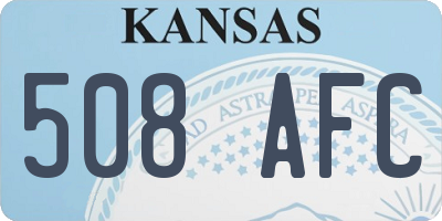 KS license plate 508AFC