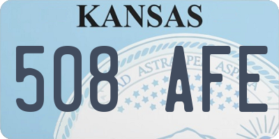 KS license plate 508AFE