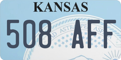 KS license plate 508AFF
