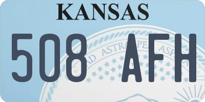 KS license plate 508AFH