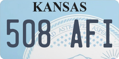 KS license plate 508AFI