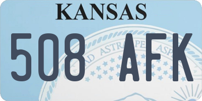 KS license plate 508AFK