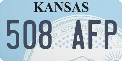 KS license plate 508AFP
