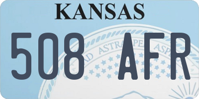 KS license plate 508AFR