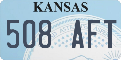 KS license plate 508AFT