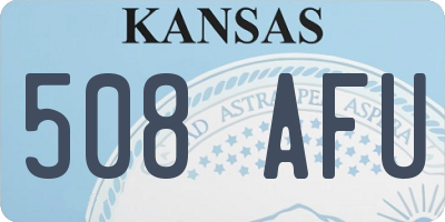 KS license plate 508AFU