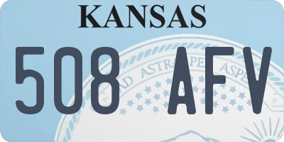 KS license plate 508AFV