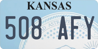 KS license plate 508AFY