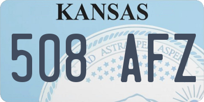 KS license plate 508AFZ