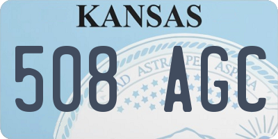 KS license plate 508AGC
