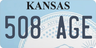 KS license plate 508AGE