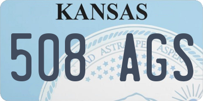 KS license plate 508AGS