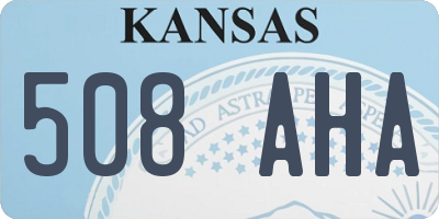 KS license plate 508AHA