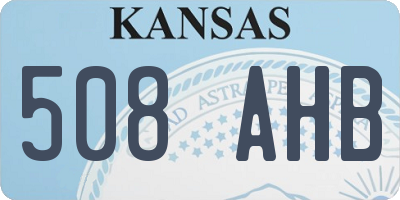 KS license plate 508AHB