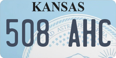 KS license plate 508AHC