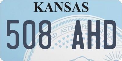 KS license plate 508AHD