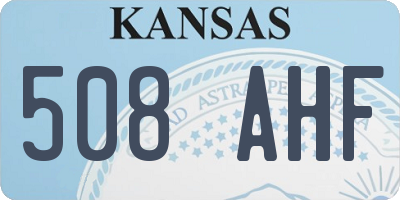 KS license plate 508AHF