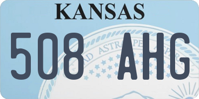 KS license plate 508AHG